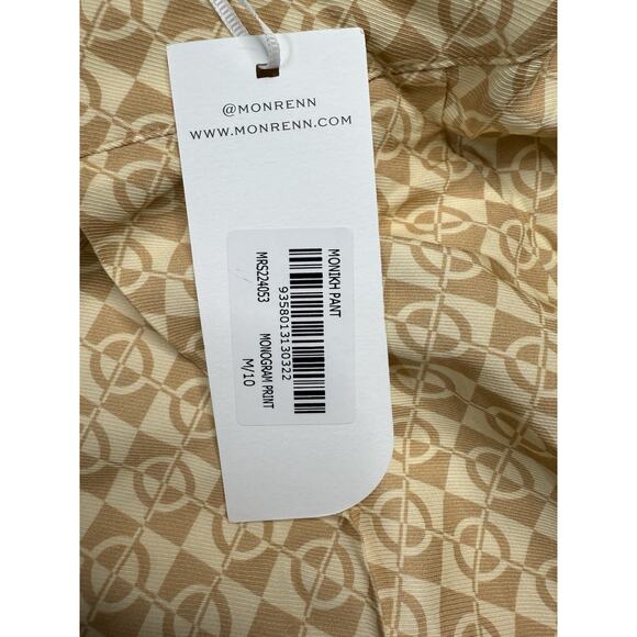 NWT Anthropologie Mon Renn Monikh Pant Boho Resort Satin Wide Leg High Waisted - Picture 6 of 9